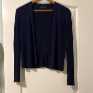 Elegant Navy Open Front Cardigan